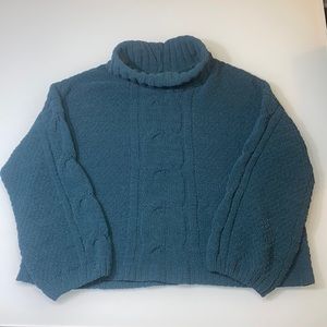 Cable knit cowl neck sweater XXL
